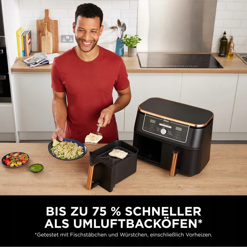 NINJA Foodi MAX Dual Zone Airfryer 9,5L 2 Laden Vaatwasserbestendig — foto 8