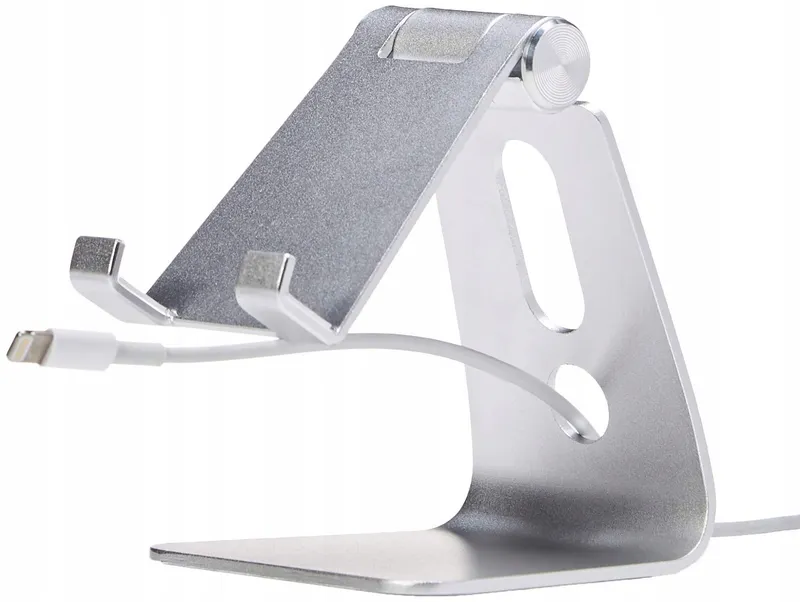 Basics Verstelbare Telefoonstandaard iPhone Android Zilver — foto 3
