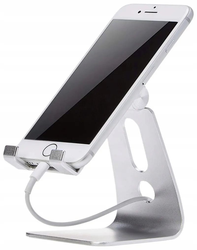 Basics Verstelbare Telefoonstandaard iPhone Android Zilver — foto 2