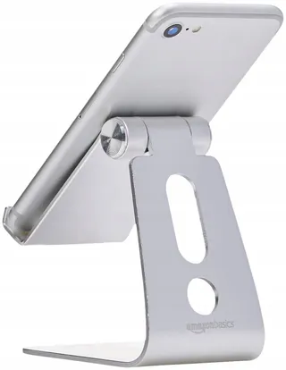 Basics Verstelbare Telefoonstandaard iPhone Android Zilver — miniatuur 4