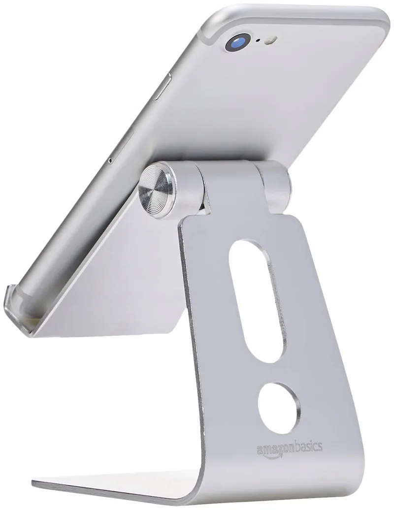 Basics Verstelbare Telefoonstandaard iPhone Android Zilver — foto 4