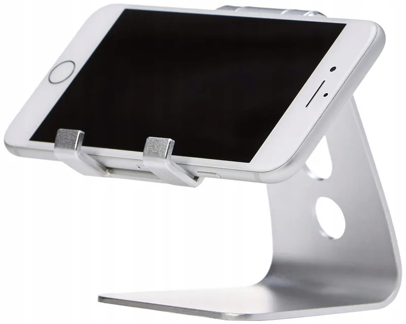 Basics Verstelbare Telefoonstandaard iPhone Android Zilver — foto 1