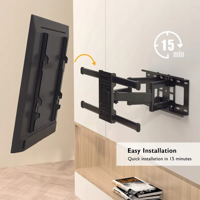 BONTEC TV-muurbeugel 32-80 inch Draaibaar Kantelbaar 60kg VESA — foto 8