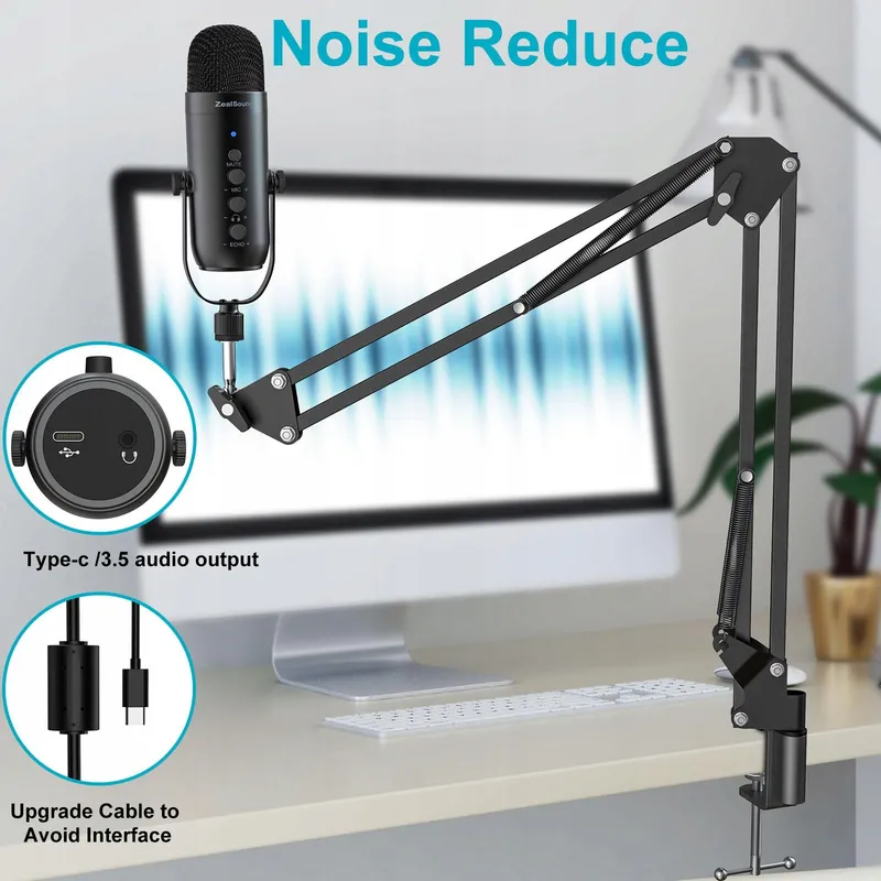 ZEALSOUND K66 USB Microfoon Gaming iPhone PC PS5 Mac — foto 5