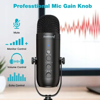 ZEALSOUND K66 USB Microfoon Gaming iPhone PC PS5 Mac — miniatuur 4