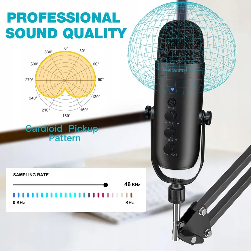 ZEALSOUND K66 USB Microfoon Gaming iPhone PC PS5 Mac — foto 3
