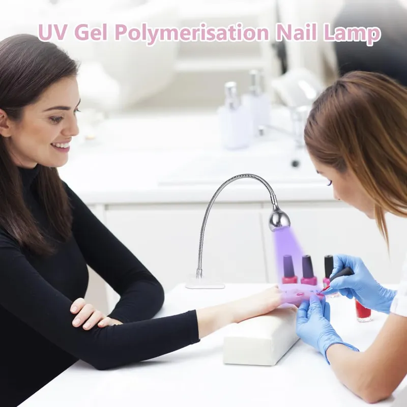 LOPHE Mini UV LED Nagellamp Flexibel met Clip Zilver — foto 4