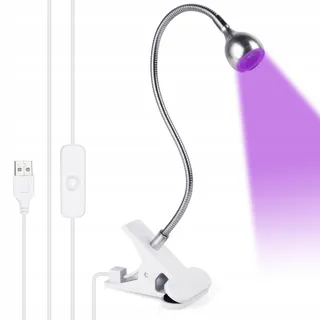 LOPHE Mini UV LED Nagellamp Flexibel met Clip Zilver — miniatuur 9