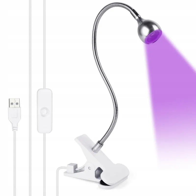 LOPHE Mini UV LED Nagellamp Flexibel met Clip Zilver — foto 9