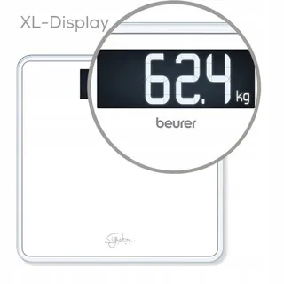 BEURER GS 400 Badkamerweegschaal Wit XL Display 200kg — miniatuur 3