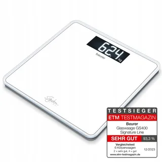 BEURER GS 400 Badkamerweegschaal Wit XL Display 200kg — miniatuur 1