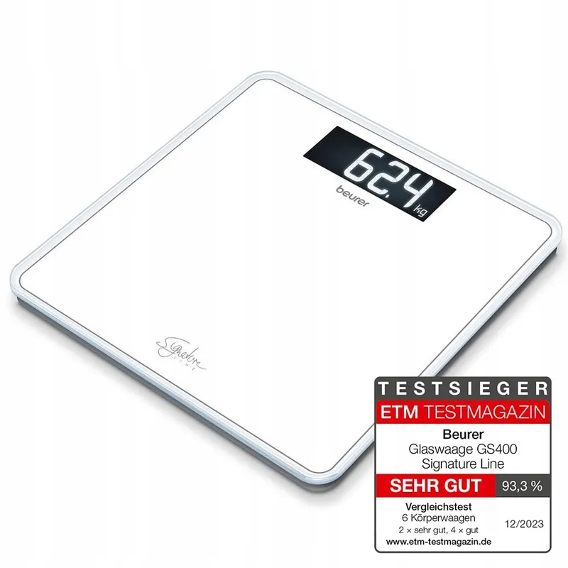 BEURER GS 400 Badkamerweegschaal Wit XL Display 200kg — foto 1