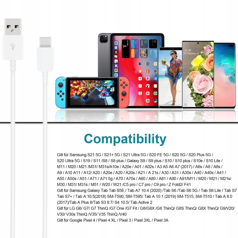 Sanronang USB C Oplaadkabel Snelladen 15M Galaxy A S M — foto 7