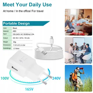 Sanronang USB C Oplaadkabel Snelladen 15M Galaxy A S M — miniatuur 5