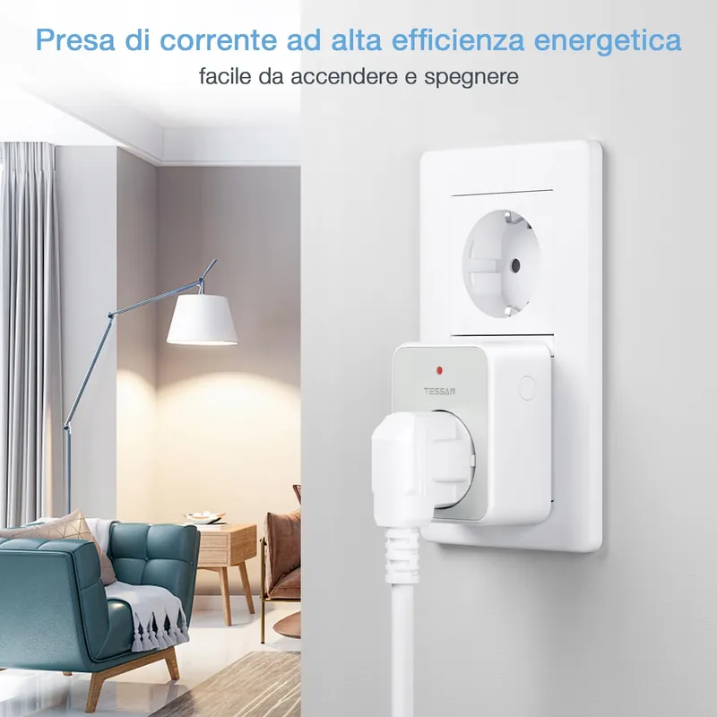 TESSAN Stopcontact Met Afstandsbediening 30m 3600W Magnetisch — foto 5