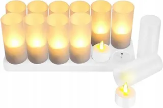 EXTSUD Vlamloze LED Kaarsen Met Laadstation 12 Stuks — miniatuur 2