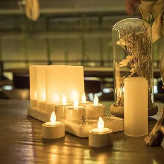 EXTSUD Vlamloze LED Kaarsen Met Laadstation 12 Stuks — miniatuur 3