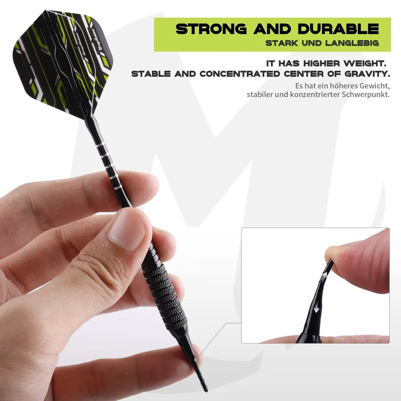 MAGERABBIT Plastic Darts Set 12 Stuks 16 Flights 50 Tips — foto 5