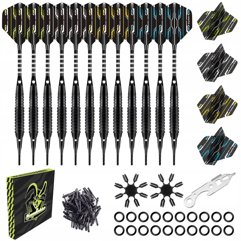 MAGERABBIT Plastic Darts Set 12 Stuks 16 Flights 50 Tips — foto 1