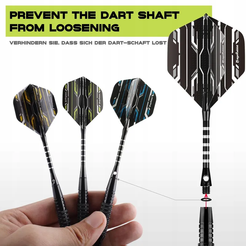 MAGERABBIT Plastic Darts Set 12 Stuks 16 Flights 50 Tips — foto 3