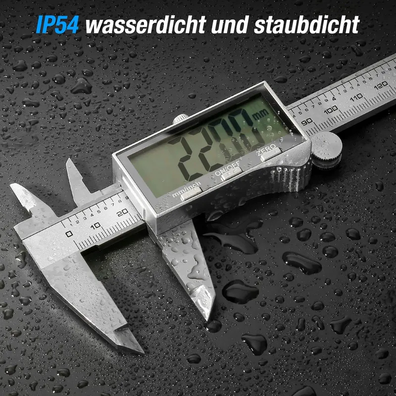 UEZNIRN Digitale Schuifmaat LCD Waterdicht Stofdicht Etui — foto 3