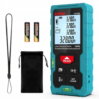 KIPRIM Laserafstandsmeter 100m Hoge Nauwkeurigheid LCD ft/m/in — miniatuur 1