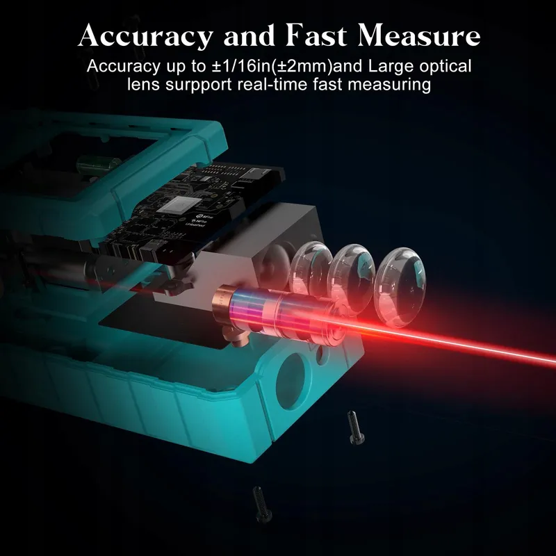 KIPRIM Laserafstandsmeter 100m Hoge Nauwkeurigheid LCD ft/m/in — foto 5