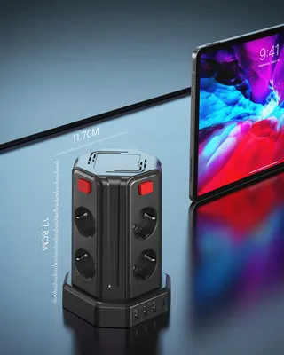 SAMERIVER Stekkerdoos Toren USB 13-in-1 — miniatuur 1