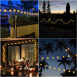 LEZONIC Waterdichte Solar Lichtketting Tuin 20 LED 6M — miniatuur 3