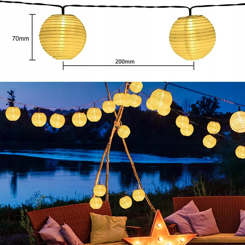 LEZONIC Waterdichte Solar Lichtketting Tuin 20 LED 6M — foto 2