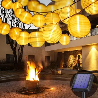 LEZONIC Waterdichte Solar Lichtketting Tuin 20 LED 6M — miniatuur 1