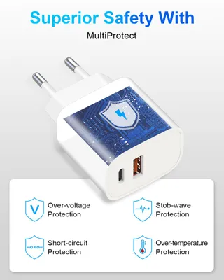 GCSTNN USB C Lader 30W 2 Poorten Snelladen Voor Google iPhone — miniatuur 4