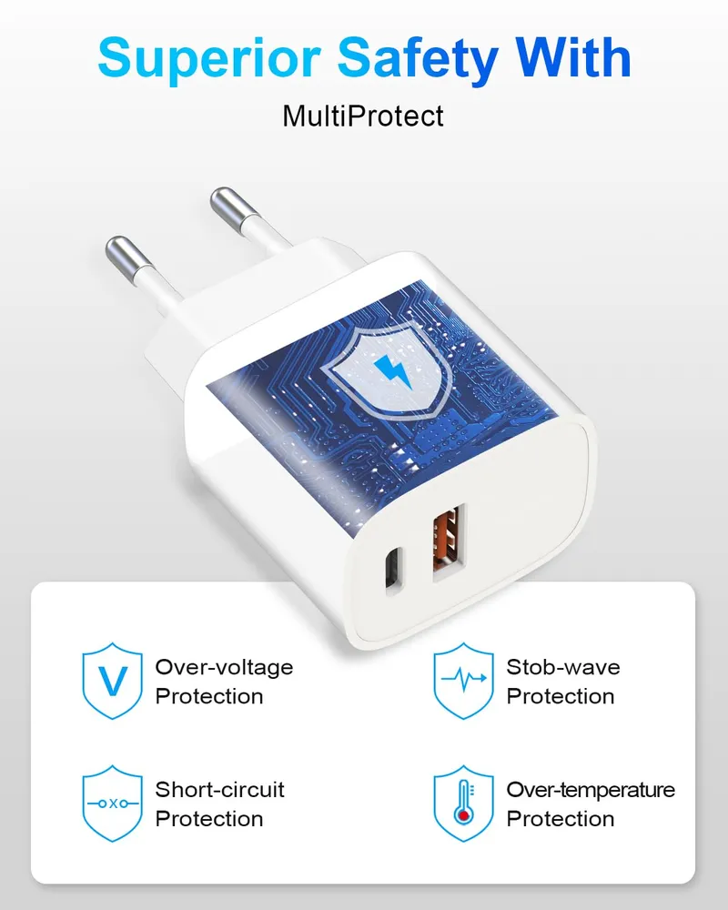 GCSTNN USB C Lader 30W 2 Poorten Snelladen Voor Google iPhone — foto 4