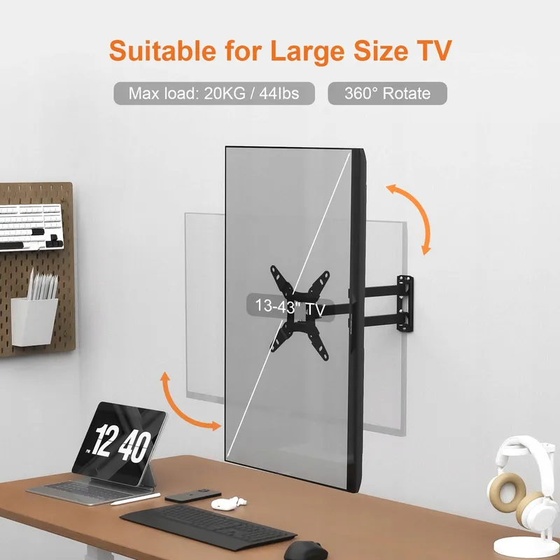 GRIFEMA TV Beugel 13-43 Inch 360 Verstelbaar tot 20kg VESA 200x200 — foto 4
