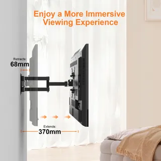 GRIFEMA TV Beugel 13-43 Inch 360 Verstelbaar tot 20kg VESA 200x200 — miniatuur 3