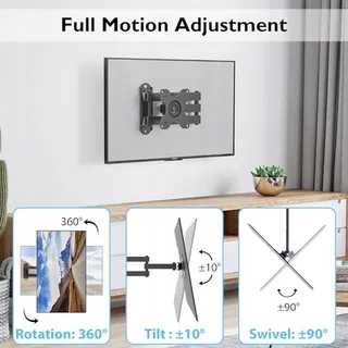 BONTEC Muurbeugel Monitor TV 13-30 Inch VESA 75x75 100x100 — miniatuur 2
