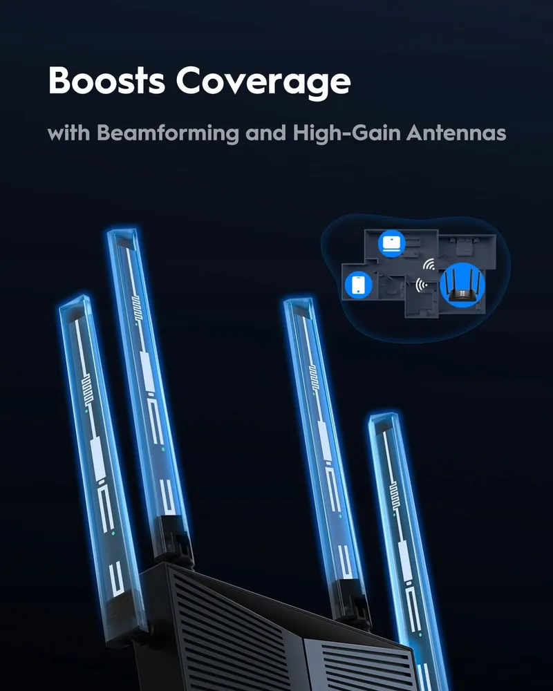 CUDY BE3600 WiFi 7 Gigabit Router Dualband MU-MIMO VPN Cloud App — foto 6