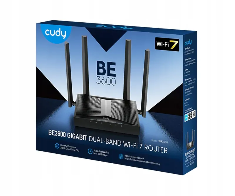 CUDY BE3600 WiFi 7 Gigabit Router Dualband MU-MIMO VPN Cloud App — foto 14