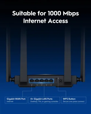 CUDY BE3600 WiFi 7 Gigabit Router Dualband MU-MIMO VPN Cloud App — miniatuur 3