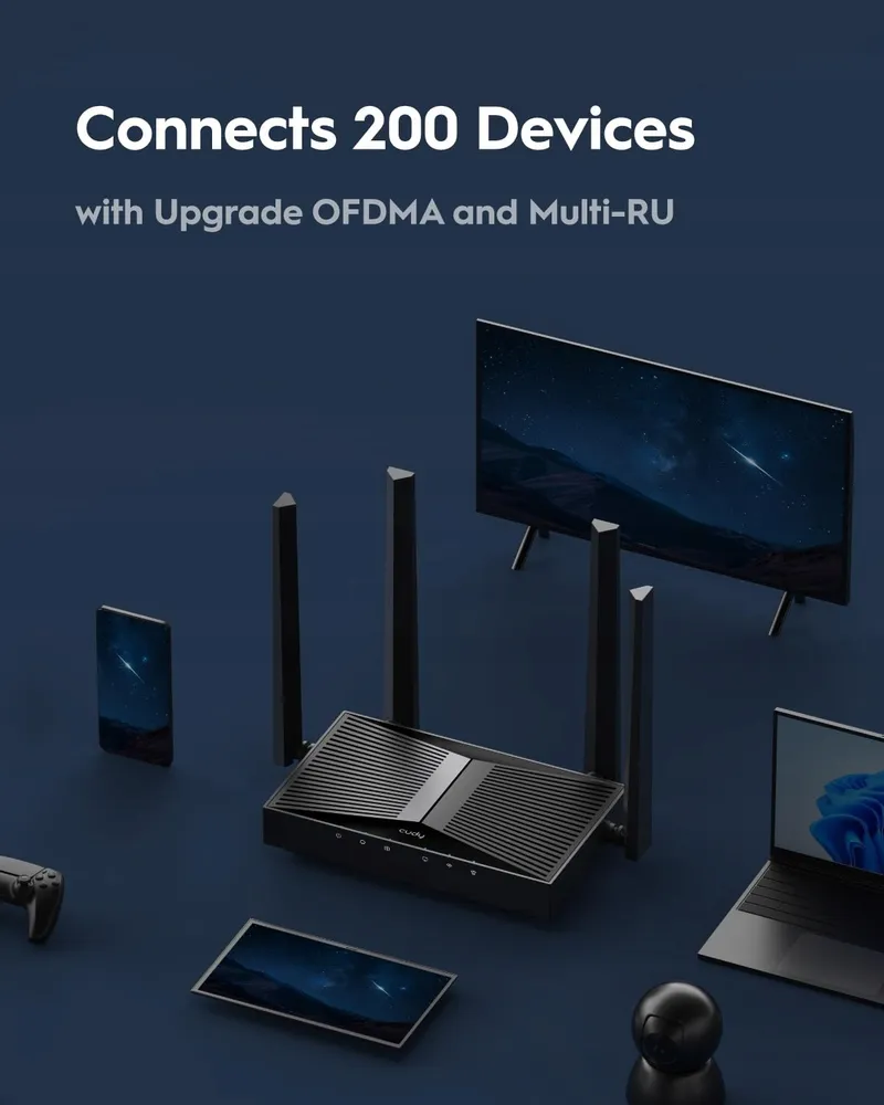 CUDY BE3600 WiFi 7 Gigabit Router Dualband MU-MIMO VPN Cloud App — foto 7