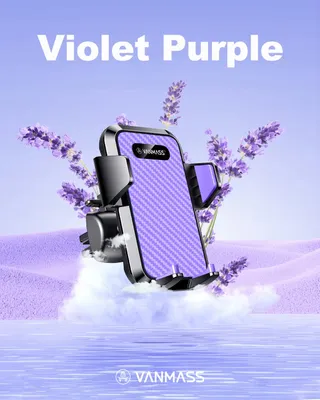 VANMASS Paarse Autohouder 4-in-1 iPhone Android — miniatuur 8