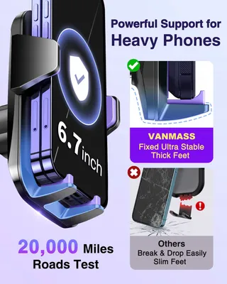 VANMASS Paarse Autohouder 4-in-1 iPhone Android — miniatuur 5