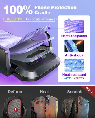 VANMASS Paarse Autohouder 4-in-1 iPhone Android — miniatuur 7