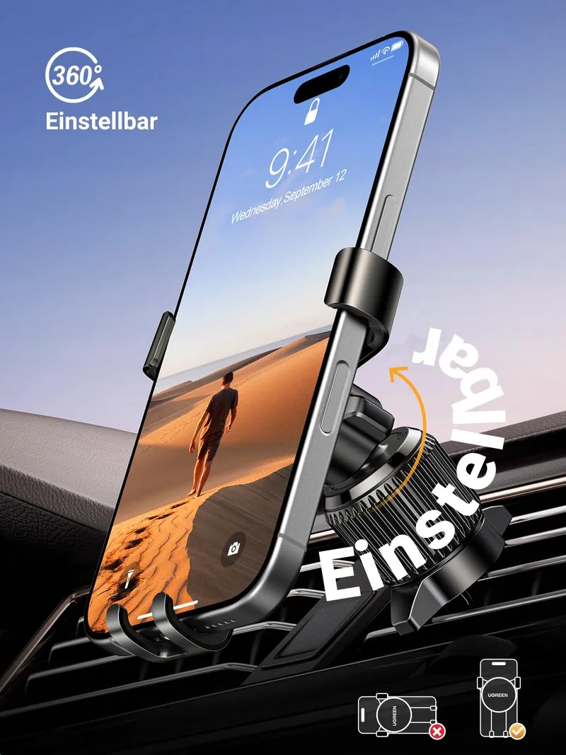 UGREEN Autohouder Ventilatierooster iPhone Galaxy — foto 6