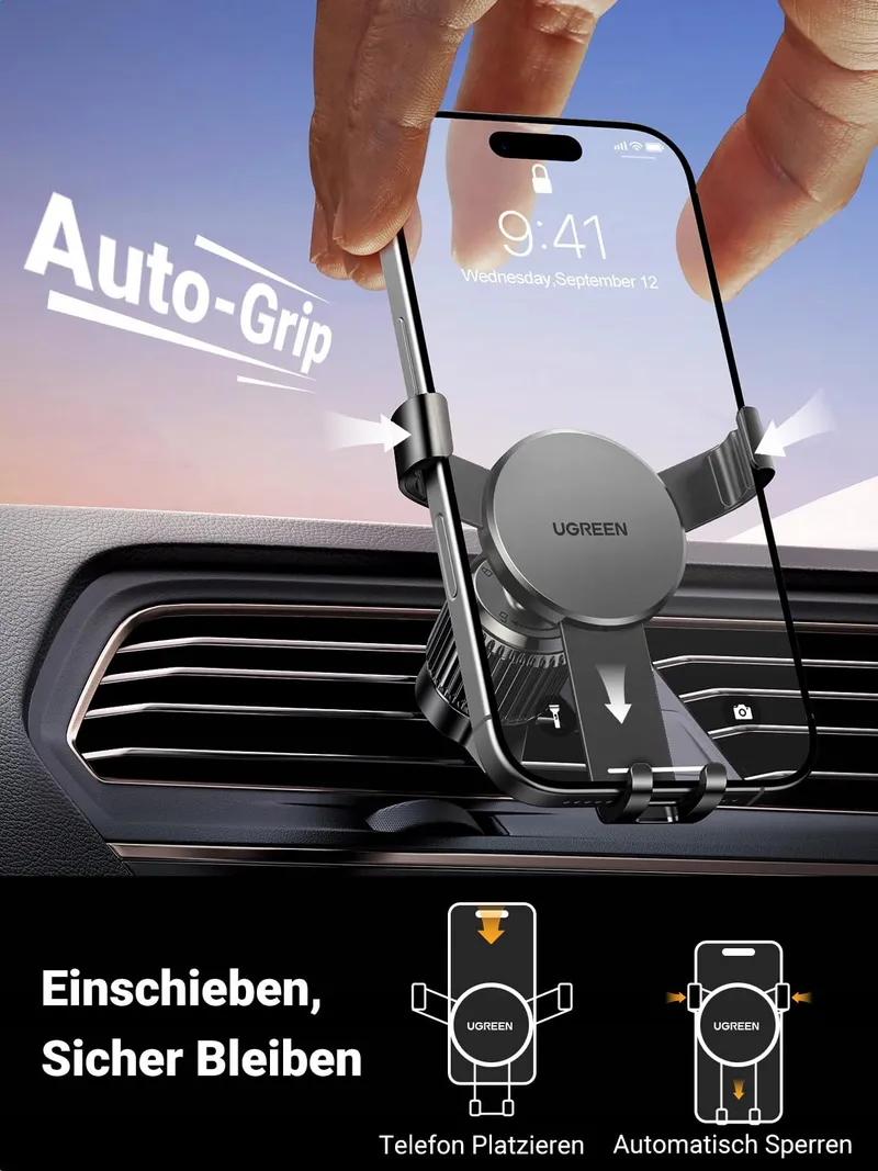 UGREEN Autohouder Ventilatierooster iPhone Galaxy — foto 2