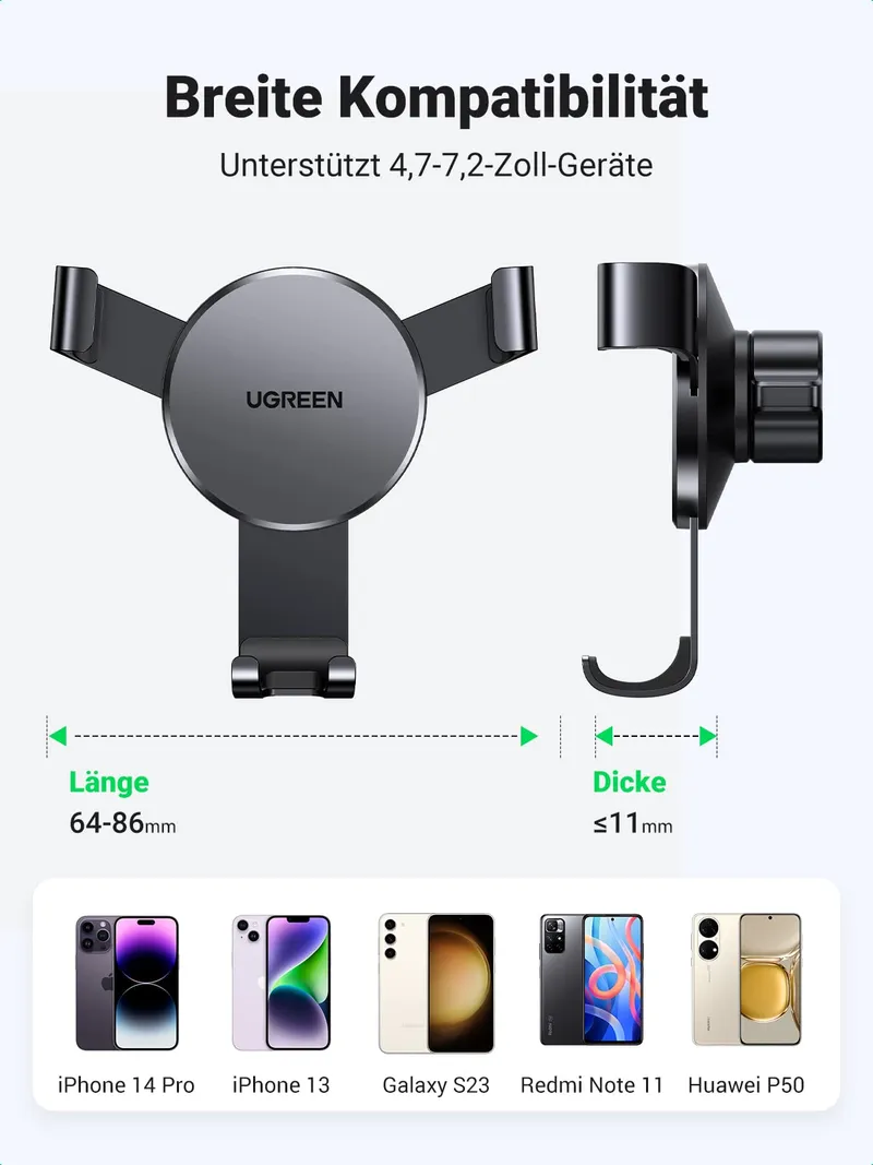 UGREEN Autohouder Ventilatierooster iPhone Galaxy — foto 7