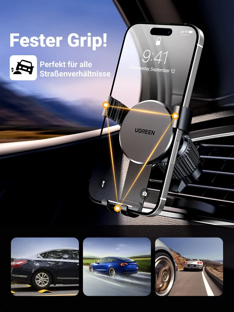 UGREEN Autohouder Ventilatierooster iPhone Galaxy — foto 3