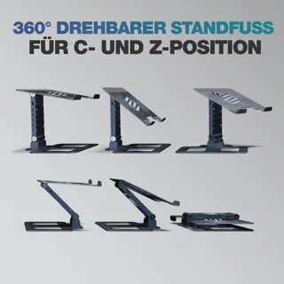 RELOOP Stand Hub Pro Aluminium Laptopstandaard Draaibaar — miniatuur 3