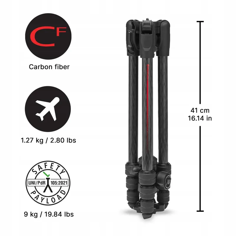 MANFROTTO Befree Advanced AS Reisstatief Carbon DSLR Systeemcamera — foto 2