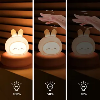 ANNMORE Nachtlampje Kinderen Batterij Konijn Kinderkamer — miniatuur 2